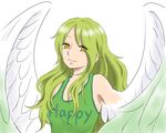  1girl camisole donquixote_pirates green_hair harpy monet_(one_piece) monster_girl one_piece solo wings 