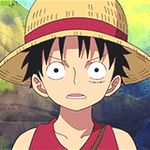  1boy animated animated_gif hat lowres male male_focus monkey_d_luffy one_piece scar smile solo straw_hat vest 