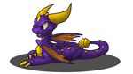  claws dragon horn lying male open_mouth purple_body red_eyes solo spyro spyro_the_dragon video_games western_dragon wings 