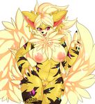  2015 anthro arcanine breasts canine female fur kenkou mammal nintendo nude open_mouth pok&eacute;mon pussy solo video_games 