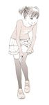  monochrome original short_hair sketch solo thighhighs traditional_media yoshitomi_akihito 