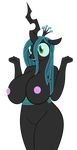  2015 absurd_res alpha_channel anthro areola big_breasts breasts changeling erect_nipples female friendship_is_magic hi_res huge_breasts my_little_pony nipples nude pussy queen_chrysalis_(mlp) sofunnyguy solo 