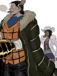  1boy 1girl alabasta amputee cowboy_hat hat nico_robin one_piece scar sir_crocodile 