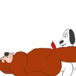  balls beagle canine chubby digital_media_(artwork) dog dogtanian_and_the_three_muskehounds duo innocentsin_(artist) lying male male/male mammal missionary_position on_back penis plain_background saint_bernard sex tongue white_background 