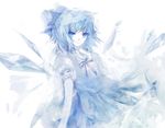  bad_id bad_pixiv_id blue blue_hair cirno icc ice light_smile looking_at_viewer no_lineart solo touhou wings 