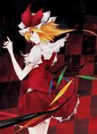  bad_id bad_pixiv_id blonde_hair flandre_scarlet hat highres kanaria_(fuusenkazura) one_side_up red_eyes short_hair solo touhou wings 