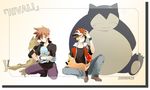  2boys bad_id bad_pixiv_id bandaid baseball_cap brown_hair bruise charmander dated english gen_1_pokemon hat highres holding holding_spoon injury kadabra multiple_boys ookido_green pokemon pokemon_(creature) pokemon_(game) pokemon_frlg red_(pokemon) red_(pokemon_frlg) snorlax spoon squirtle tarteap vs_seeker 