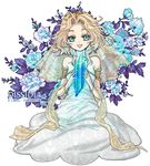  armband blonde_hair blue_eyes cosmos_(dff) crystal dissidia_final_fantasy dress final_fantasy flower long_hair tsutsuji_maki 