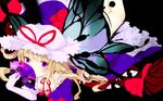  bad_id bad_pixiv_id blonde_hair butterfly_wings elbow_gloves eyes fan gap gloves hat long_hair momose_sumomo purple_eyes solo touhou wings yakumo_yukari 