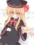  blonde_hair blush hat jewelry lily_black lily_white pregnant ring ry solo touhou wings yellow_eyes 