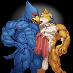  abs anthro areola avian balls beak biceps big_balls big_muscles big_penis bird blue_body blue_eyes brown_fur canine couple duo erection falco_lombardi fangs feathers fox fox_mccloud french_kissing frottage fur green_eyes hair holding holding_penis humanoid_penis interspecies justmegabenewell kissing male male/male mammal muscles nintendo nipples nude open_mouth pecs penis ripped sex standing star_fox tan_fur teeth thick_penis toned tongue tongue_out vein veiny_penis video_games white_fur white_hair 