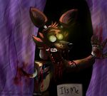  animatronic blood canine eiectrify eye_patch eyewear five_nights_at_freddy&#039;s fox foxy_(fnaf) glowing glowing_eyes hook machine male mammal mechanical robot teeth yellow_eyes 