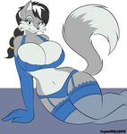  2015 anthro big_breasts bra breasts canine cleavage clothed clothing female looking_at_viewer lupe mammal panties sega smile solo sonic_(series) supersonicrulaa underwear wolf 