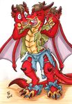  2015 3_heads clothing dragon flinters hydra male multi_head rawr torn_clothing transformation 