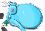  anthro belly belly_expansion belly_inflation big_belly big_breasts blue_hair breast_expansion breasts dragon female hair huge_breasts hyper hyper_belly inflation larissa lowrider-girl scalie solo 