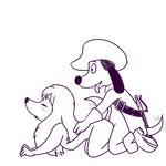  all_fours canine clothing dog doggystyle dogtanian_and_the_three_muskehounds eyes_closed from_behind gloves hamsy_(artist) hat invalid_tag mammal plain_background plane_background sex sketch tongue white_background 