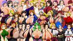  artist_kaiman breasts dead_or_alive gigantic_breasts helena_douglas huge_breasts king_of_fighters large_breasts multiple_girls soul_calibur street_fighter tight tina_armstrong 