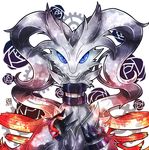  ambiguous_gender blue_eyes claws dragon fur kann1kura_(kanna) legendary_pok&eacute;mon looking_at_viewer nintendo pok&eacute;mon reshiram solo video_games 