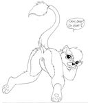  anus bent_over butt cub feline female lion looking_back mammal mike_sherman presenting pussy ready young 