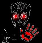  2015 android anthro blood feline male mammal open_mouth red_eyes solo tiger tygar_tiger utau vampire 