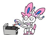  ambiguous_gender candy eeveelution nintendo plain_background pok&eacute;mon robosylveon solo sylveon video_games white_background 