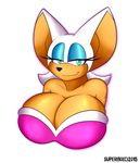  2015 anthro bat big_breasts breasts cleavage clothed clothing female mammal rouge_the_bat sega smile solo sonic_(series) supersonicrulaa 