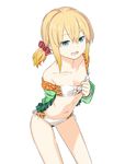  bikini blonde_hair blue_eyes edna_(tales) flat_chest highres matsuike open_mouth short_hair side_ponytail solo swimsuit tales_of_(series) tales_of_zestiria 