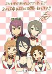  5girls ibuki_imina kobayashi_gen multiple_girls school_girl_strikers shinonome_ryoko shiranui_hazuki tagme takamine_ako yukishiro_mari 