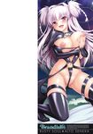  :d artist_name blush boots braid brandish_(h_manga) breast_hold breasts engrish hair_intakes highres large_breasts long_hair looking_at_viewer mountain navel nipples open_mouth pink_eyes pointy_ears ranguage rusty_soul silver_hair skull smile solo thigh_boots thighhighs twin_braids twiska two_side_up v-shaped_eyebrows 