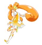  :d azuma_yukihiko boots choker cure_rosetta dokidoki!_precure double_bun dress earrings eyelashes full_body hair_ornament hair_ribbon happy heart high_heel_boots high_heels jewelry knee_boots kneehighs long_hair looking_at_viewer magical_girl open_mouth orange_eyes orange_hair precure puffy_sleeves ribbon simple_background sketch smile solo standing twintails white_background wrist_cuffs yotsuba_alice 