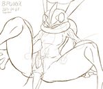  2015 amphibian anal anal_penetration anthro bpq00x erection frog greninja male male/male nintendo pain penetration penis plain_background pok&eacute;mon sitting sketch stretching thick_penis tongue tongue_out video_games white_background wide_eyed 