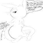  2014 anal anal_insertion anal_penetration anal_vore angel_(mlp) anus big_belly butt dragon feral friendship_is_magic half-closed_eyes happy insertion invalid_tag lagomorph male mammal my_little_pony penetration rabbit scalie senbiku_mew smile spike_(mlp) text unwilling vore 