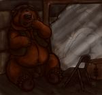  balls bear bottomless clothed clothing dakota-bear grizzly_bear half-dressed male mammal solo 