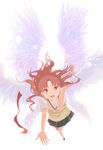  angel_wings brown_eyes brown_hair long_hair school_uniform senjimon_kayumi shirai_kuroko solo to_aru_kagaku_no_railgun to_aru_majutsu_no_index wings 