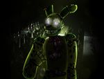  animatronic five_nights_at_freddy&#039;s five_nights_at_freddy&#039;s_3 glowing glowing_eyes lagomorph machine mammal mechanical rabbit robot shortytastic springtrap_(fnaf) 