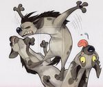  ambiguous_gender annoying_watermark banzai disney ed feral group hyena mammal naara-kantayeni paws plain_background shenzi spotted_hyena traditional_media_(artwork) watermark white_background 