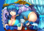  1girl 9tt6 artist_request blue_eyes blue_hair breasts cleavage fire_emblem genderswap large_breasts marth marth_(fire_emblem) 