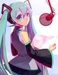  bad_id bad_pixiv_id face hatsune_miku headphones highres long_hair looking_back microphone noco_(adamas) pop_filter recording_studio solo studio_microphone twintails vocaloid 