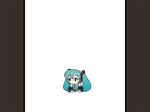  1girl :d :o animated animated_gif aqua_eyes aqua_hair cheek_squash chibi crash fourth_wall hatsune_miku long_hair mameshiba open_mouth parody running smile solo sparkle stuck twintails vocaloid 