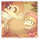  blonde_hair brown_fur cutepinkberet dixie_kong donkey_kong donkey_kong_(series) female fur hair male mammal monkey nintendo primate video_games 