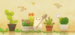  bad_id bad_pixiv_id brick_wall bug butterfly cactus duplicate hamster insect no_humans original otoufu_(12488682) pincushion_cactus plant potted_plant prickly_pear_cactus shovel solo 