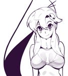  bikini_top breasts hair_ornament hair_stick large_breasts long_hair ponytail scarf sho-n-d sketch skull_hair_ornament smile solo tengen_toppa_gurren_lagann yoko_littner 