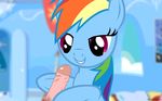  2015 animated bedroom_eyes bestiality disembodied_penis duo equine erection female feral friendship_is_magic hair half-closed_eyes hoofjob hooftastic human human_on_feral humanoid_penis interspecies male male/female mammal multicolored_hair my_little_pony pegasus penis rainbow_dash_(mlp) smile wings 