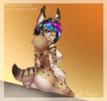  2015 anthro breasts butt cyan_eyes feline female looking_at_viewer lynx mammal nipples nude popcornpanic pussy sitting 