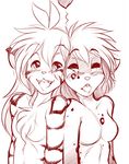  anthro breasts chest_tuft cute duo face_to_face feline female flora_(twokinds) fur hair kathrin_(twokinds) keidran kissing long_hair mammal nude open_mouth plain_background sketch smile stripes tiger tom_fischbach tuft twokinds 