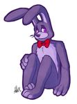  bonnie_(fnaf) bow_tie five_nights_at_freddy&#039;s fur lagomorph male mammal purple_fur rabbit thepipefox 