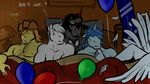  anthro bed bgn braeburn_(mlp) double_diamond_(mlp) equine friendship_is_magic group horn horse king_sombra_(mlp) male mammal my_little_pony party_favor_(mlp) pegasus soarin_(mlp) unicorn wings wonderbolts_(mlp) 