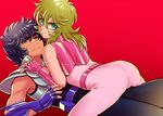  androgynous andromeda_shun ass blue_hair green_hair guilchii incest phoenix_ikki saint_seiya siblings yaoi 