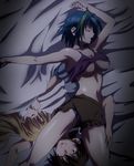  1boy 2girls asia_argento bed blonde_hair blue_hair breasts eyes_closed high_school_dxd hyoudou_issei large_breasts lying multiple_girls nipples sleeping stitched xenovia_(high_school_dxd) 