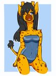  clothing croso&eacute; female giraffe koimii mammal solo swimsuit 